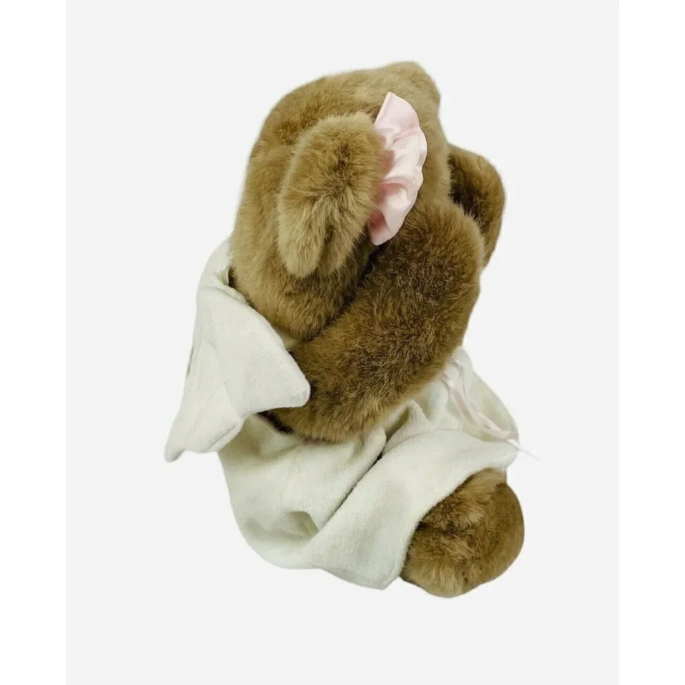 RARE Vtg 90s Mango Teddy Bear Peekaboo Angel Plush Magnetic Jointed Anchorage AK